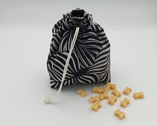 Futterbeutel basic, schwarz-weiß